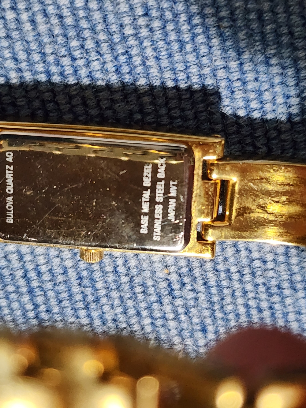 Bulova Women's Gold-Tone Rectangular Bracelet Watch - Picture 4 of 6